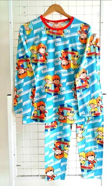 SIZE XL - 3XL DEWASA Pyjamas BOBOIBOY SKY BLUE (HELAL)