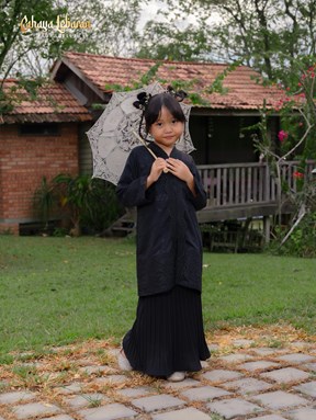 CINDAI KEBAYA KIDS - BLACK