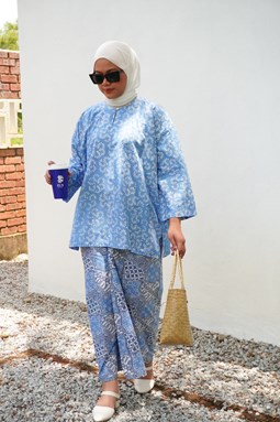 KURUNG BATIK FATEEMA ( Blue 004 )