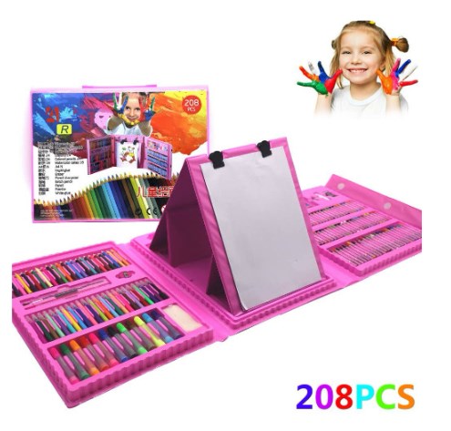 H&B 208 PCS Pink Art Set & Drawing kit for Kids