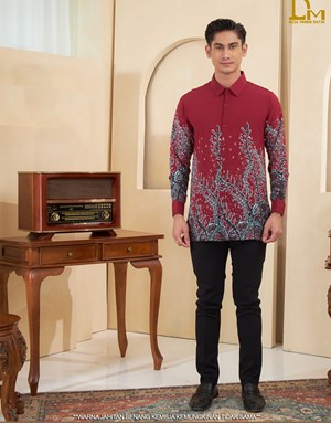 KEMEJA BATIK DM LN9-1 in Maroon