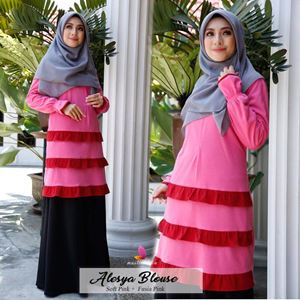 Alesya Blouse (Pink) SIZE S, M