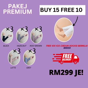 PAKEJ PREMIUM 15x DEENA COTTON HANDSOCKS - Available pada 30 OGOS 2024 Jam 8 malam - 12 malam