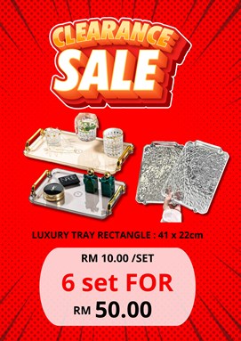 LUXURY TRAY RECTANGLE : 41 x 22cm