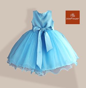 💖  BLUE - WS-ZF201527-007 ZOE FLOWER DRESS ( Size 8y )