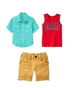 @  YELLOW PANT BOY 3 IN 1 SET ( 2 TOP + PANT ). SIZE 12-18M