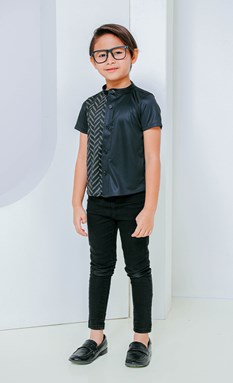 Kids Shirt Ryanna Black Gold