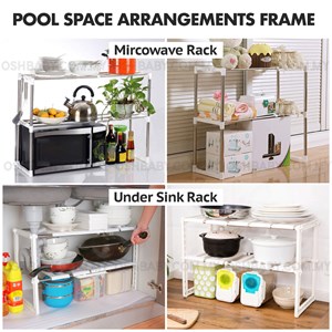 POOL SPACE ARRANGEMENTS FRAME ( UNDER SINK RACK / SHELF )