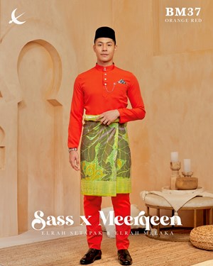 BAJU MELAYU MAGNIFICENT 4.0 (ORANGE RED) C37