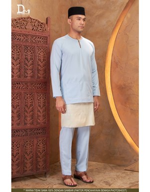 BAJU MELAYU TELUK BELANGA LUTH F5 SKY BLUE