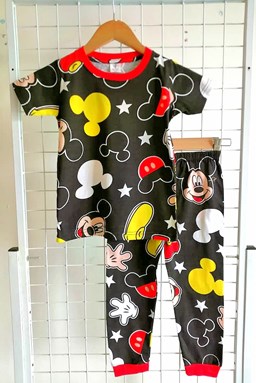 KIDS  Pyjamas MICKEY BLACK STAR (HF)