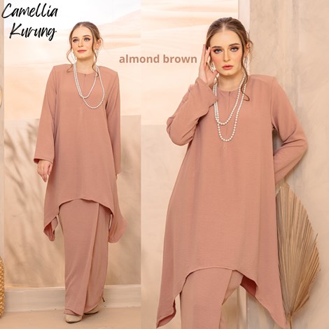CAMELLIA KURUNG ALMOND BROWN