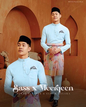 BAJU MELAYU MAGNIFICENT 4.0 (PASTEL BLUE) C18