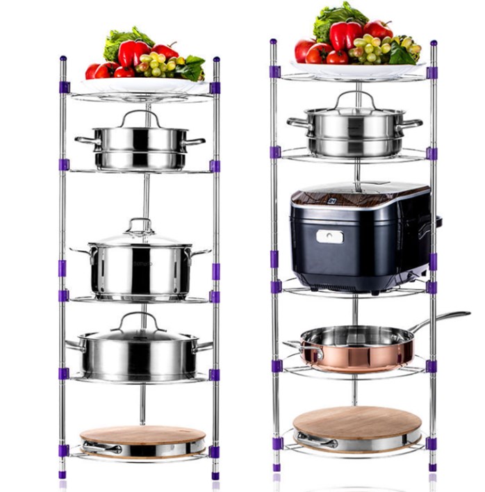 5 TIER POT RACK STAINLESS STEEL SKY HOMEWARE