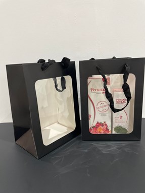 Square window paper bag