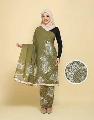 BATIK LUKIS PREMIUM With Diamond NIK 13 in Olive