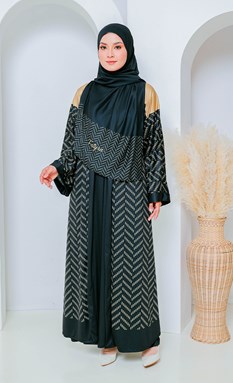 Abaya Ryanna Black Gold