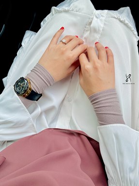 TASNEEM BASIC HANDSOCKS - SOFT BROWN
