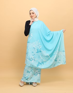 BATIK MY COTTON WAN 32 PC/SK - Cyan