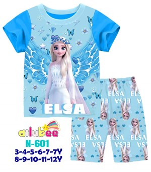 💖  N-601  AILUBEE  ELSA BLUE  CASUAL  WEAR ( 3-12Y )