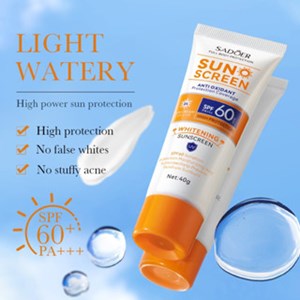 SADOER SPF60+ PA+++ Sunscreen Cream Anti-Sweat Refreshing Non-Greasy Sunblock 40g
