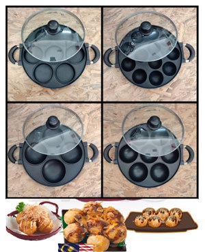 Non Stick Takoyaki 7/12 Hole Cake Pan Acuan Akok/Kuih Bakar