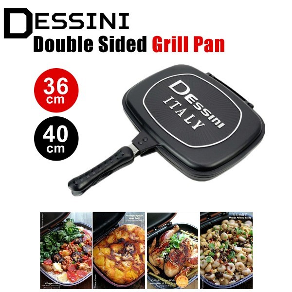 High Quality 36CM Double Sided Foldable Grill Frying Pan BBQ Kuali Panggang  Besar Periuk Pemanggang bbq Pemanggang ajaib