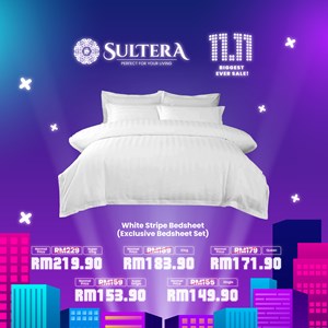 Bedsheet - White Stripe Set (Queen)