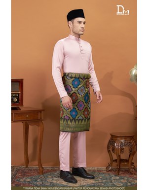 BAJU MELAYU MODERN MUHAMMAD K28 PEACH PINK