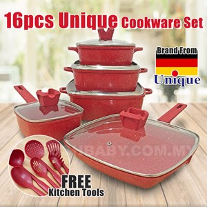 16 PCS UNIQUE COOKWARE SET