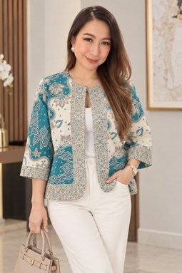 BEAUSIMA COLLECTIONS BATIK CARDIGAN GREEN ( SAIZ S- L )
