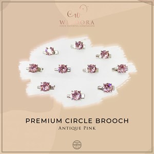 Brooch Circle Premium Antique Pink 15