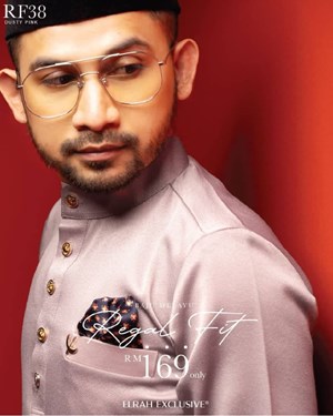 BAJU MELAYU REGAL FIT (DUSTY PINK)