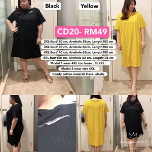 CD20 * Ready Stock * Bust 47 to 59 inch/ 120-150cm