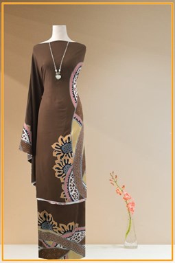 BATIK LUKIS COTTON NIK 61 in Brown