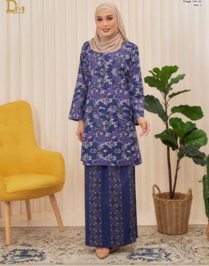 KURUNG PAHANG BATIK DAMIA PS3-2 in Dark Blue