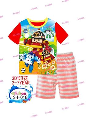 @  SH-018  AILUBEE ROBOCAR POLI CASUAL WEAR ( 2-7Y )