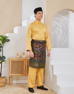 BAJU MELAYU TRADITIONAL ADAM K20 MUSTARD