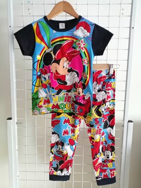 SIZE 2 KIDS Pyjamas Short Sleeve MINNIE DAISY CLUB HOUSE Blue Black