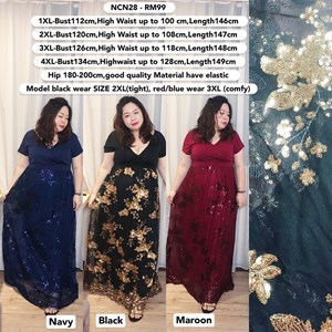 NCN28 *Ready Stock *Bust 44 to 53 inch/ 112-134cm