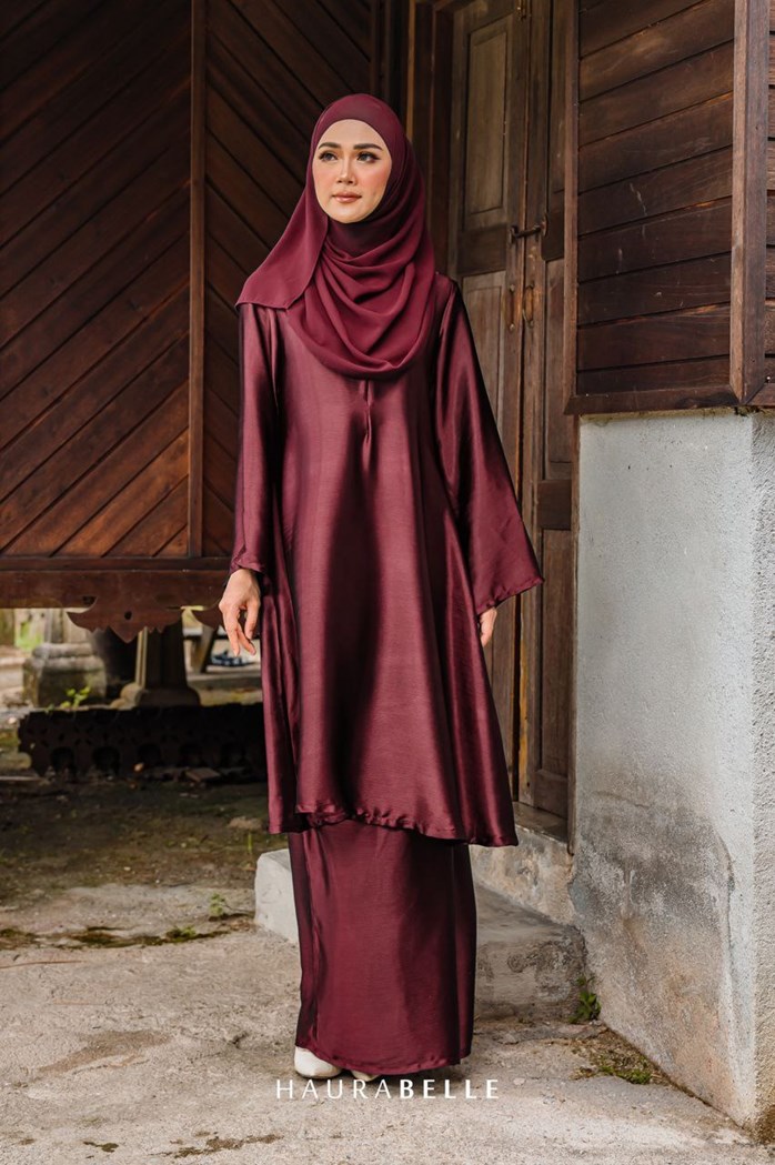 MELATI KURUNG - MAROON | haurabelle