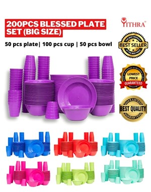 200pcs BLESSED PLATE SET ( BIG SIZE )