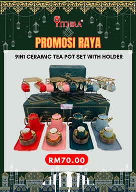 9IN1 CERAMIC TEA POT SET WITH HOLDER