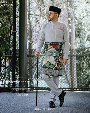 BAJU MELAYU MAGNIFICENT 3.0 (LIGHT GREY)