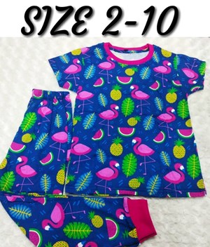 Pyjamas viral  FLAMINGO : Kids Size 2 - 10