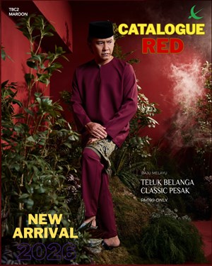 BAJU MELAYU TELUK BELANGA CLASSIC PESAK (KATALOG MERAH) *FREE SAMPIN INSTANT
