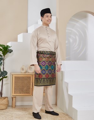 BAJU MELAYU TRADITIONAL ADAM K19 OLIVE GREY