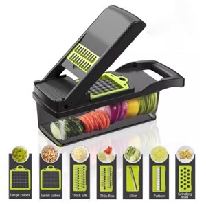 14 in 1 Multifunctional Vegetable & Fruit Cutter Stainless Steel Grater Chopper Peeler Nicer Dicer Slicer