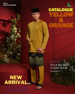 BAJU MELAYU TELUK BELANGA CLASSIC PESAK (KATALOG KUNING) *FREE SAMPIN INSTANT