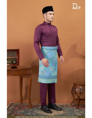 BAJU MELAYU MODERN MUHAMMAD K32 PURPLE PLUM